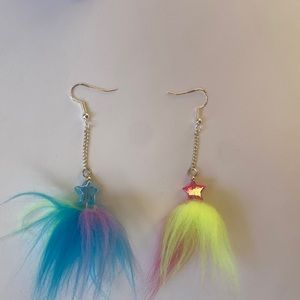 Future people faux fur earrings